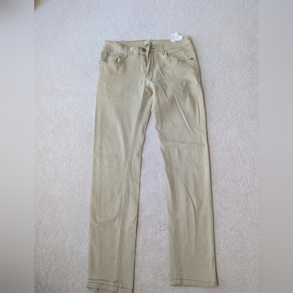Men's Slim Fit Beige Jeans